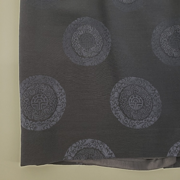 VTG Louis Feraud Silk & Wool Navy Pencil Skirt 14 - Picture 2 of 7